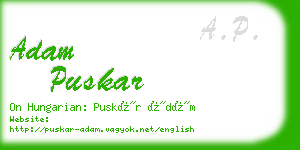 adam puskar business card